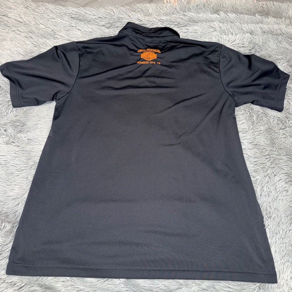 Harley Davidson Mens Black Performance Polo Shirt Smith Brothers TN Size L - Picture 1 of 7